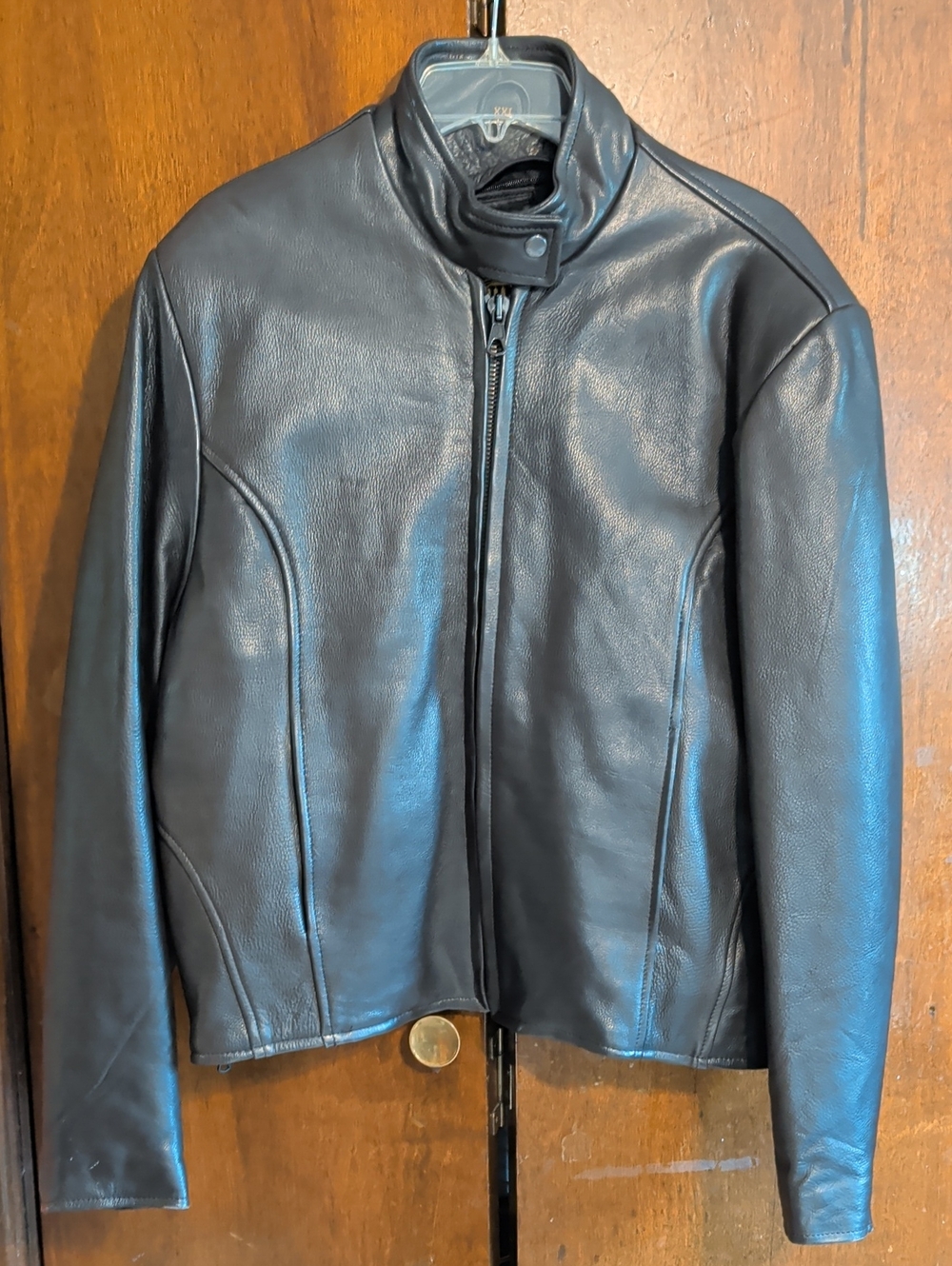 Men's Unik Ultra Black Leather Motorcycle Jacket - Excellent Condition